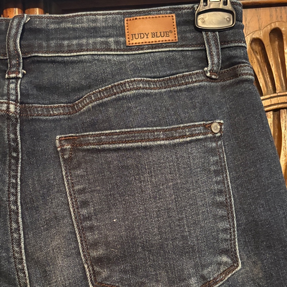 Judy Blue Deep Indigo Straight Leg Jeans - Picture 8 of 10